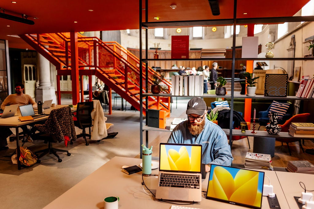 Tom Payne Coworking at Gather Round, Trinity Church Bath
