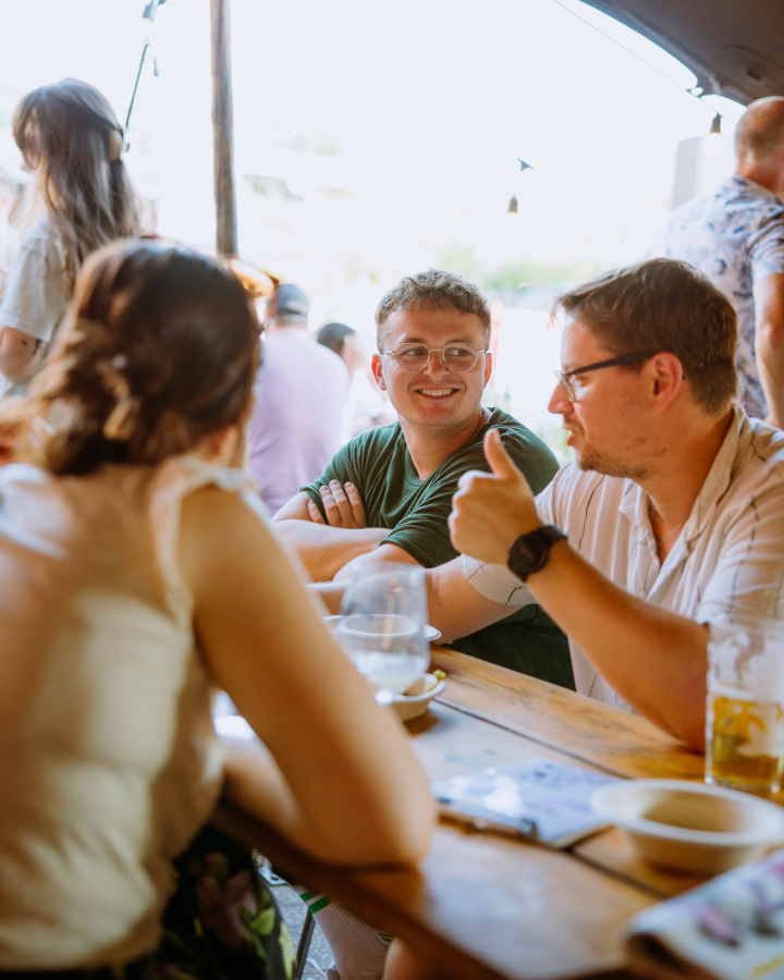 Alex Bartlett Gather Round Member at the summer party